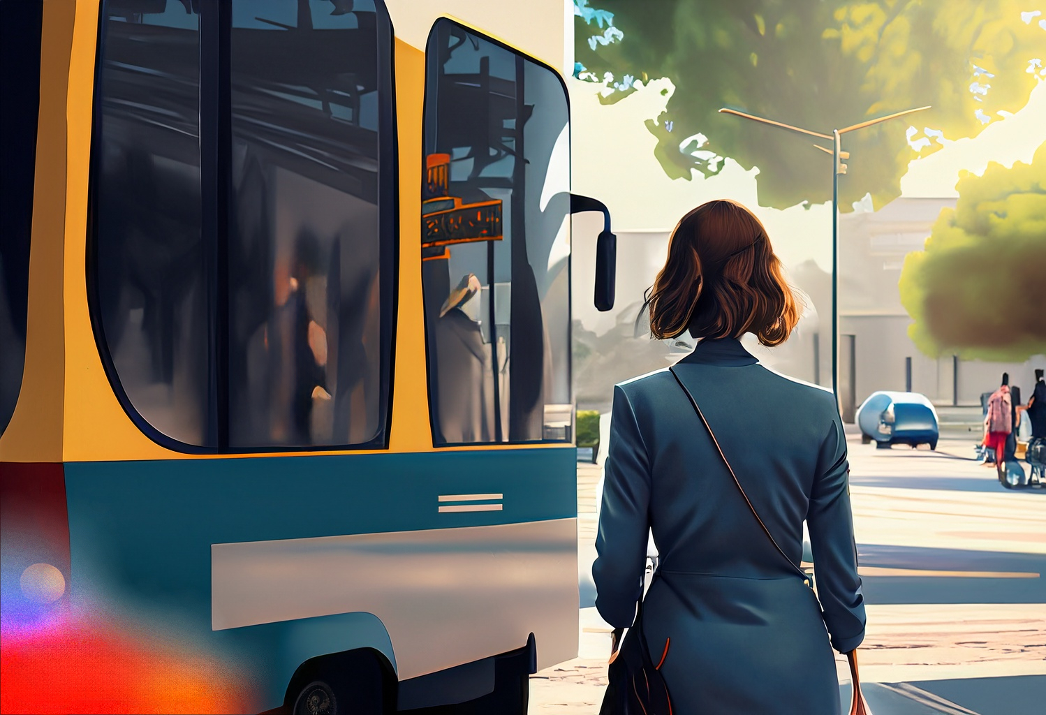 donna autobus mobilit sostenibile