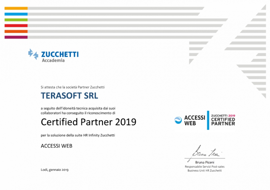 Attestato Accessi Web 2019